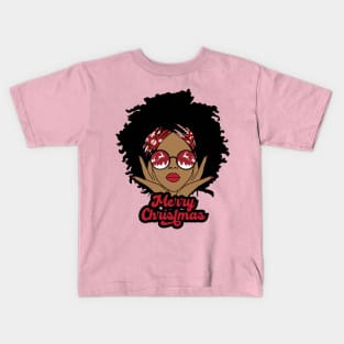 Merry Christmas, Black Girl Christmas Magic Kids T-Shirt